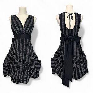 Eva Franco Curtain Dress Size 2 Retro Steampunk Mod Goth Rockabilly Whimsigoth
